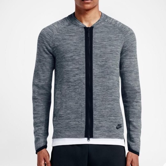 Nike Tech Knit Full Zip Bomber Sweater - Picture 5 of 6